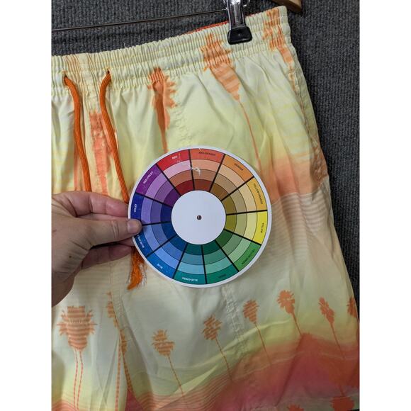 Vtg Weekender Swim Trunks Mens Large Lined 90s Beach Shorts Palm Trees USA Made - Picture 7 of 13